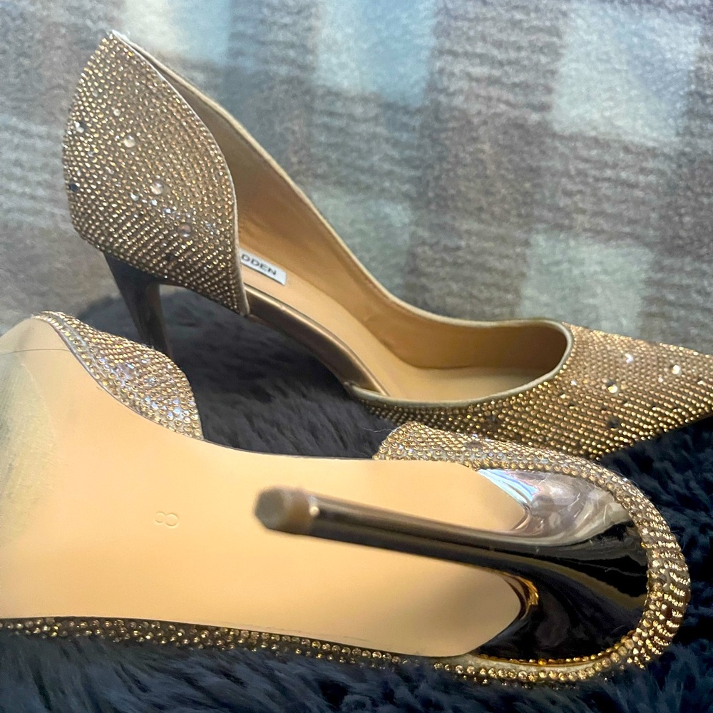 Steve Madden Gold and Silver Heels